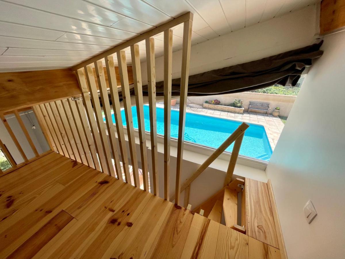 Annexe Des Pins - Studio Gite Avec Piscine & Climatisation Villeneuve-lès-Béziers Dış mekan fotoğraf