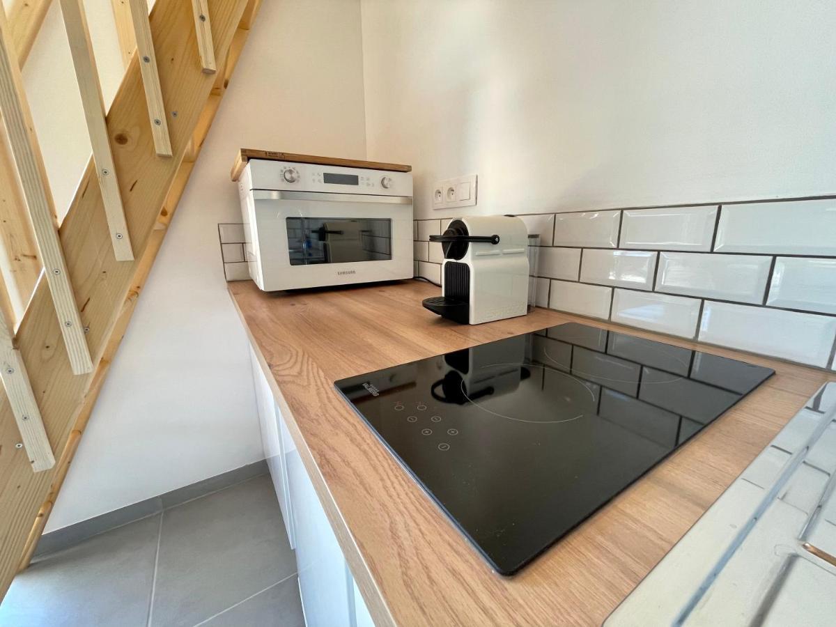 Annexe Des Pins - Studio Gite Avec Piscine & Climatisation Villeneuve-lès-Béziers Dış mekan fotoğraf